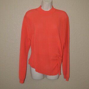 NWOT $298 Sz S Michelle Mason Orange Twist Ribbed Sweater